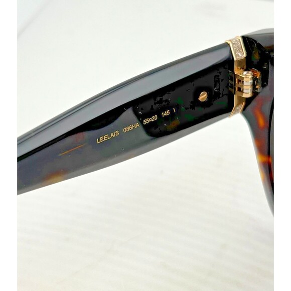 NEW Jimmy Choo Leela Women\'s Sunglasses 55MM Havana Brown Tortoise ITALY w/Case main image 11